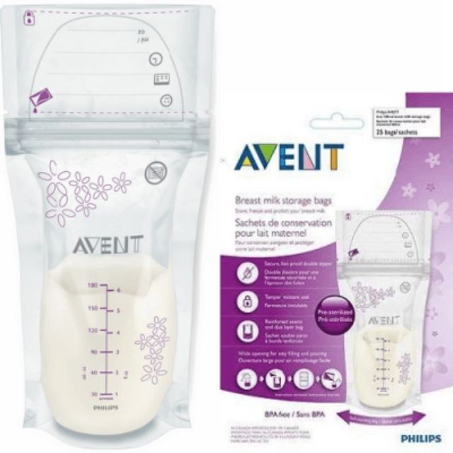Túi Trữ Sữa Philips Avent 25túi/hộp -180ml