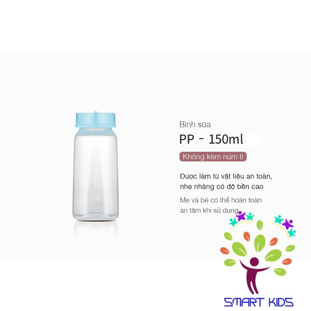 Bộ 3 bình trữ sữa PP cổ hẹp Spectra 150ml