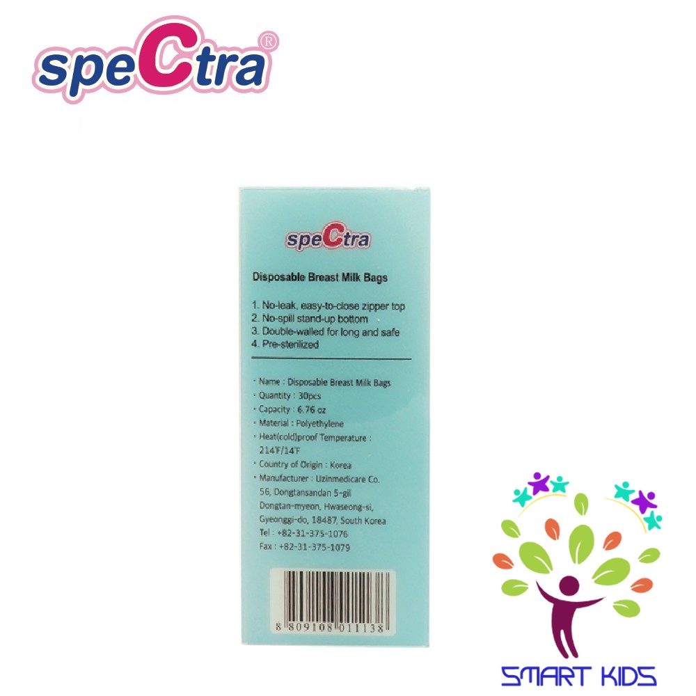 Túi Trữ Sữa Spectra Cảm Ứng Nhiệt 200ml (30 Túi/ Hộp)