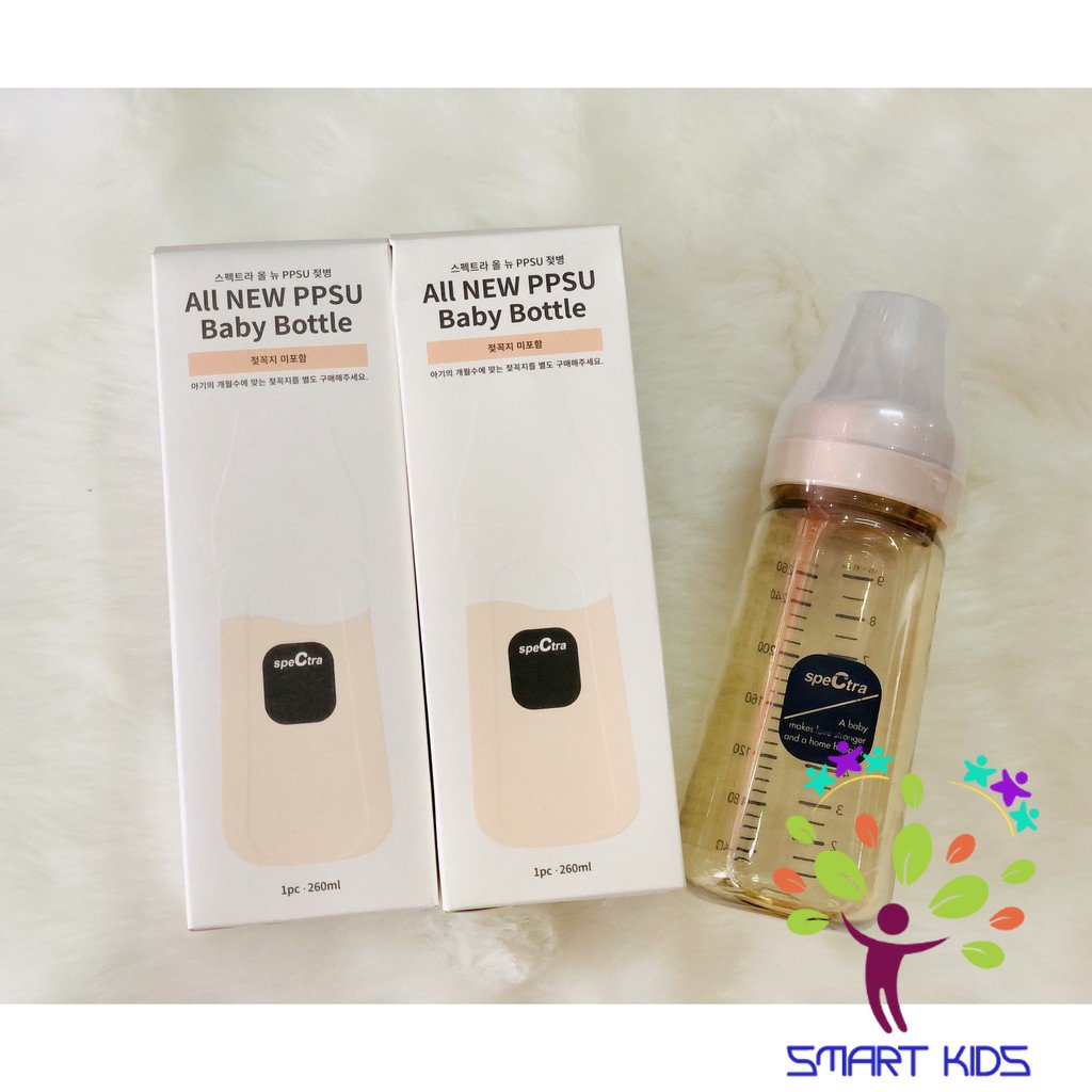 Bình sữa PPSU cổ rộng Spectra 260ml núm size M /L/ LL