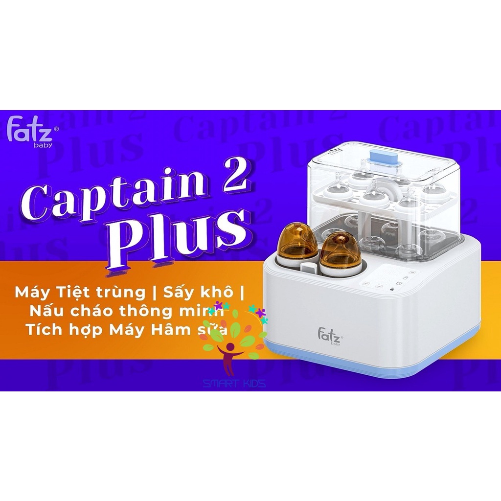 Máy Tiệt Trùng / Sấy Khô / Nấu Cháo Thông Minh Tích Hợp Máy Hâm Sữa - Captain 2 Plus + FB4316SL