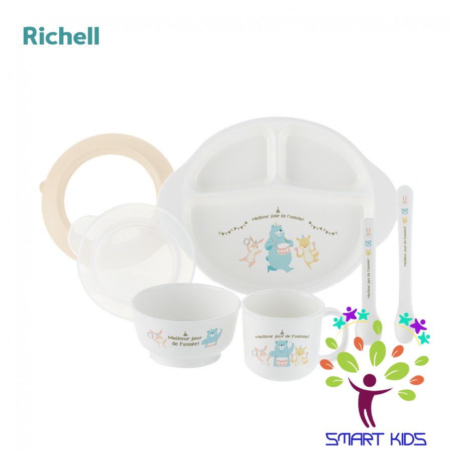 Bộ ăn Dặm 7 Món Chống đổ Richell