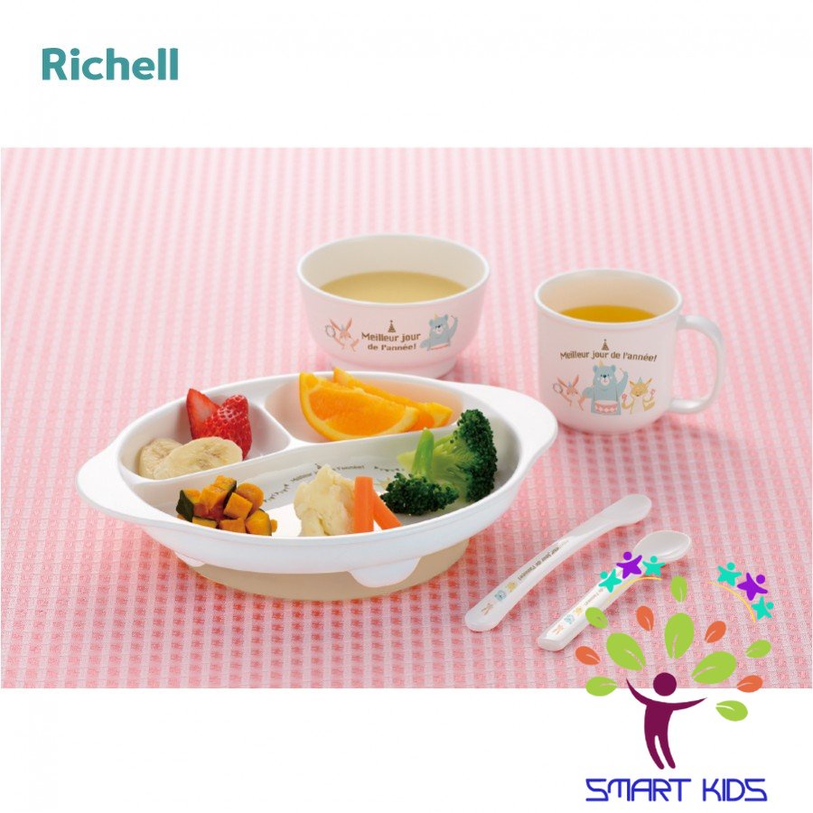 Bộ ăn Dặm 7 Món Chống đổ Richell