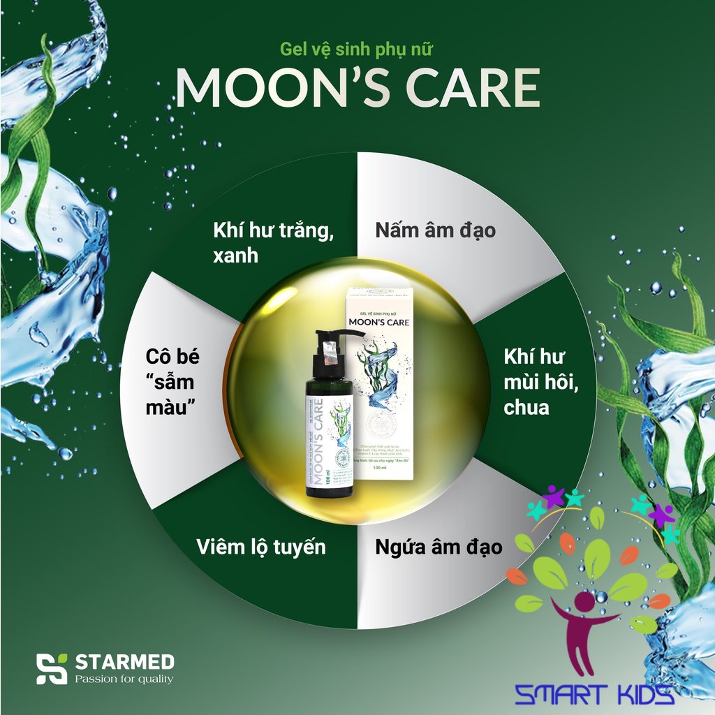 Dung Dịch Vệ Sinh Phụ Nữ Moon's Care  Kháng Khuẩn, Giảm Nấm, An Toàn Cho Da Nhạy Cảm 100ml