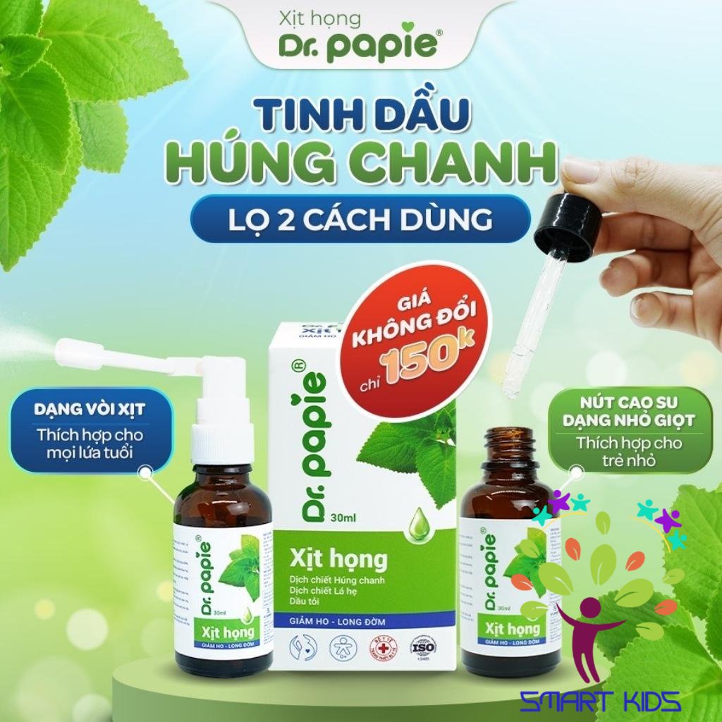 Tinh Dầu Húng Chanh Dr.papie Hỗ Trợ Giảm Ho, Tăng Sức Đề Kháng Đường Hô Hấp 30ml
