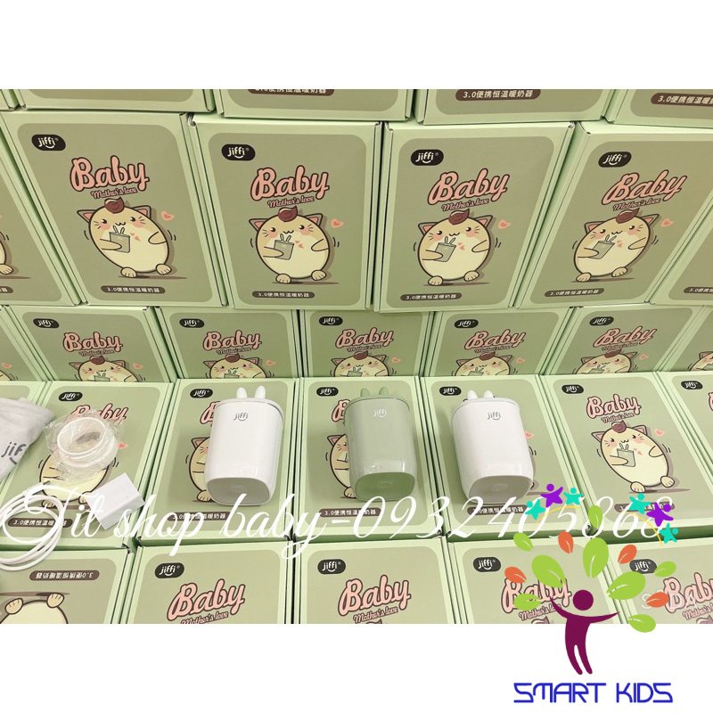 Máy hâm sữa di động không dây Jiffi phiên bản mới Bảo hành chính hãng