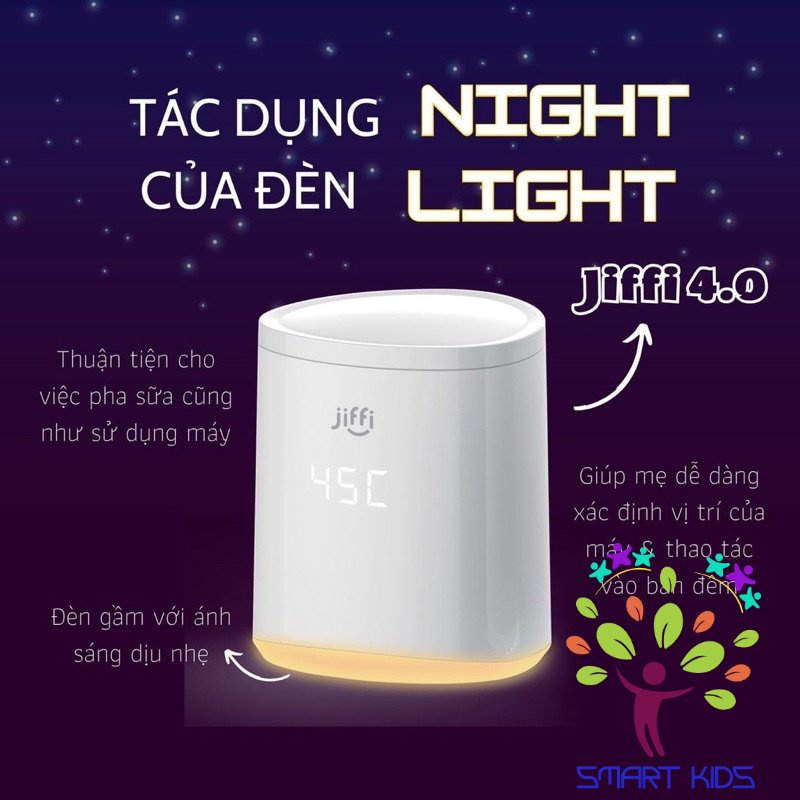 Máy hâm sữa di động không dây Jiffi phiên bản mới Bảo hành chính hãng
