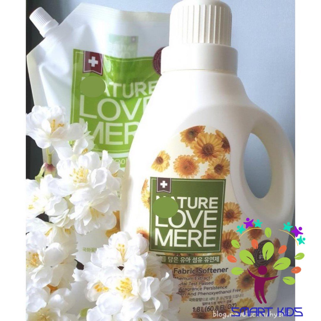 Nước giặt Nature Love Mere hương Hoa cúc chai 1.8L/ túi 1.3L
