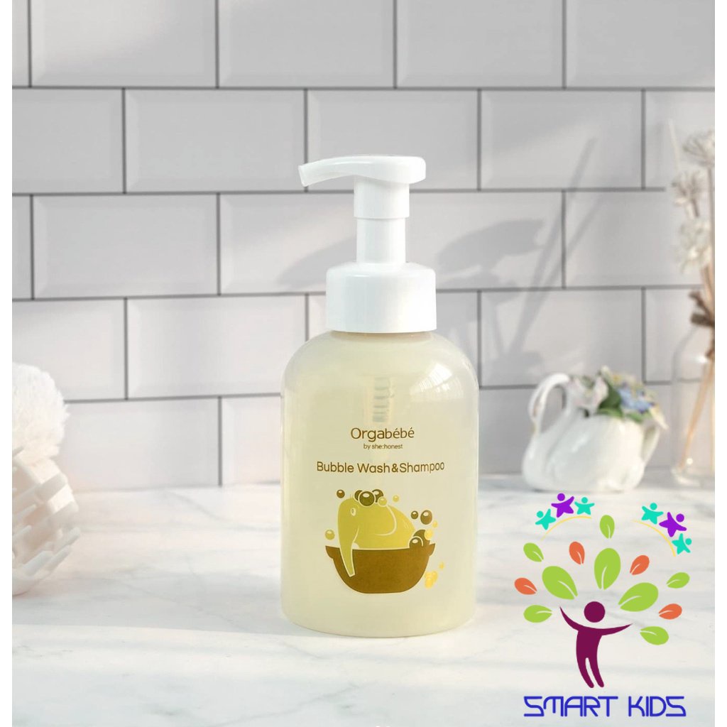 Dung dịch tắm gội Orgabébé 500ml giúp làm sạch tóc và cơ thể bé