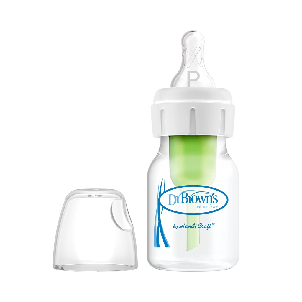 Bình sữa Dr Brown's nhựa pp cổ hẹp dành cho trẻ sinh non và bú yếu 15ml/60ml
