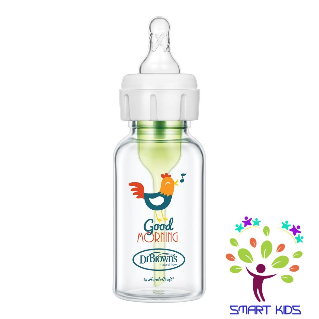 Bình sữa Dr Brown's Thủy tinh cổ thường 120ml và 250ml Option Plus