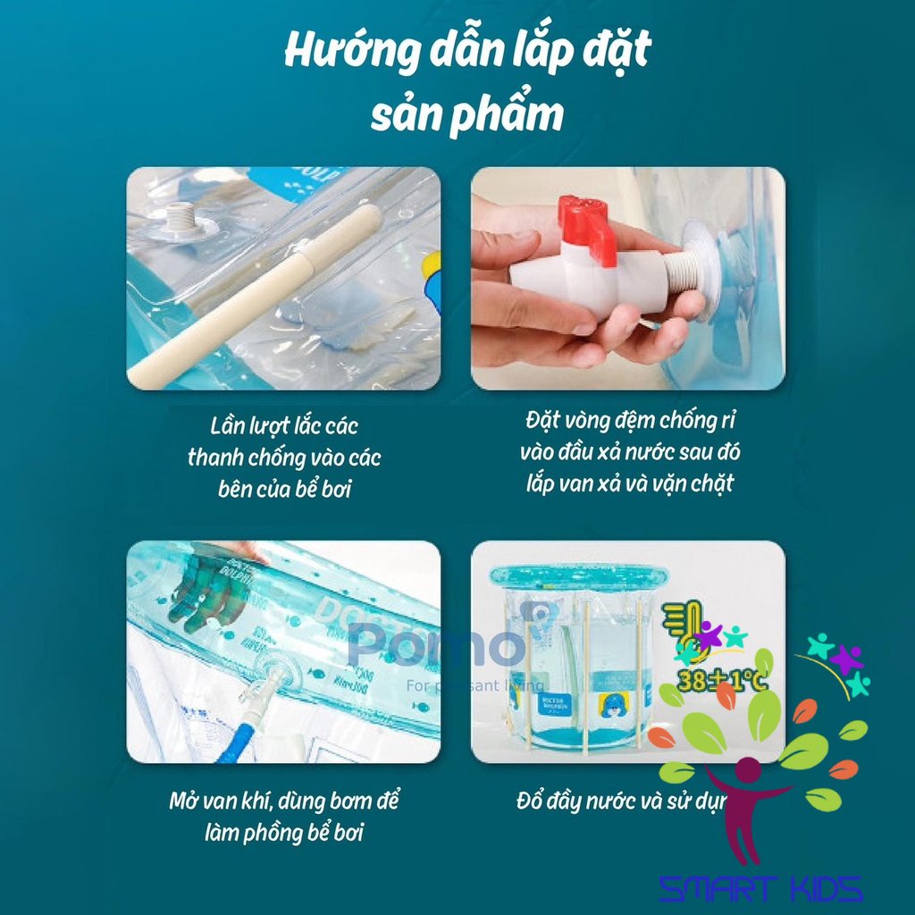 Bể bơi thành cao Umoo Doctor Dolphin mẫu mới bản nâng cấp