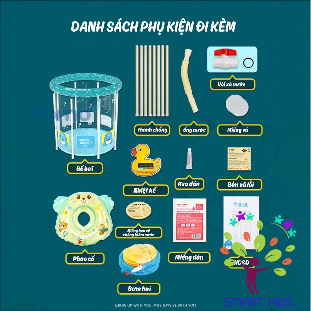 Bể bơi thành cao Umoo Doctor Dolphin mẫu mới bản nâng cấp