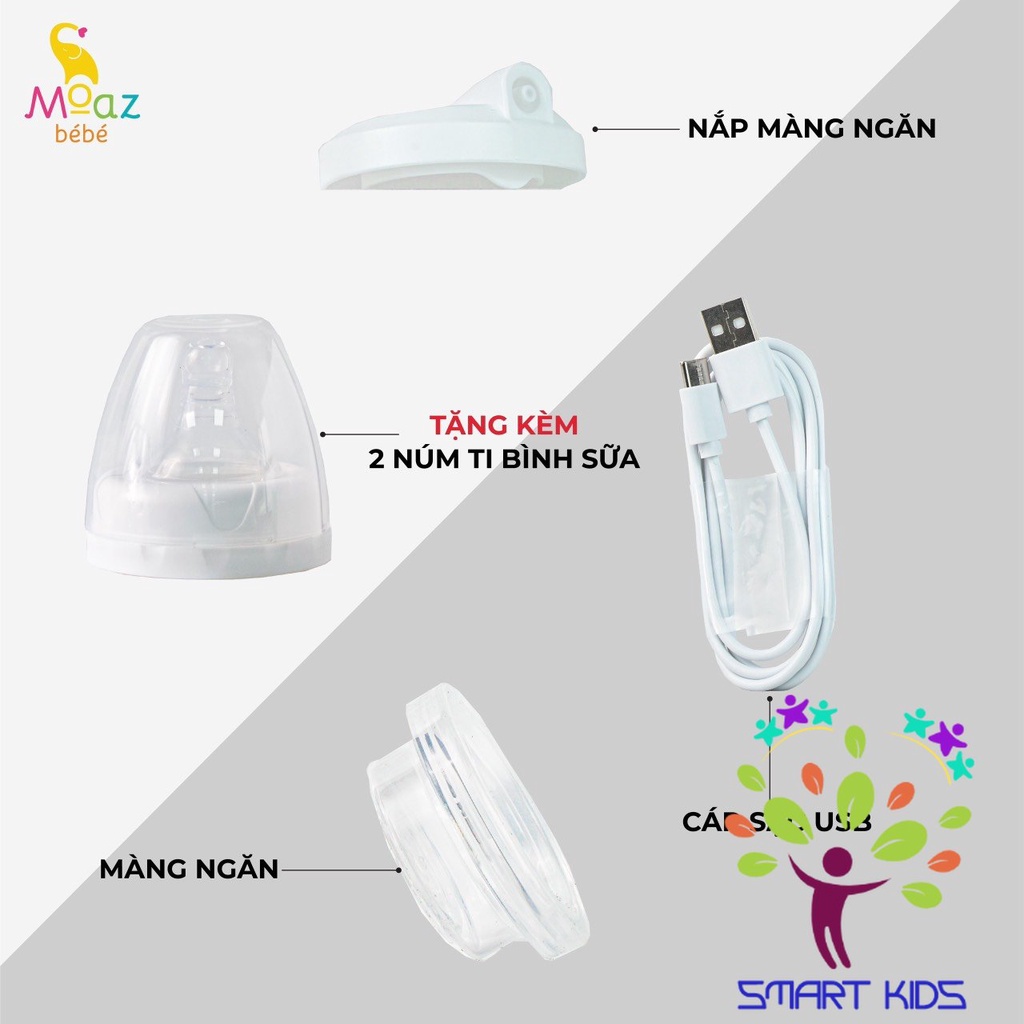 Máy Hút Sữa điện đôi Thông Minh Moaz Bebe MB-054