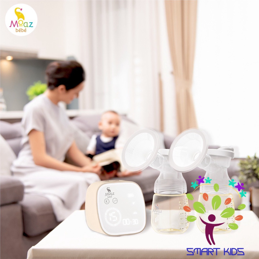 Máy Hút Sữa điện đôi Thông Minh Moaz Bebe MB-054