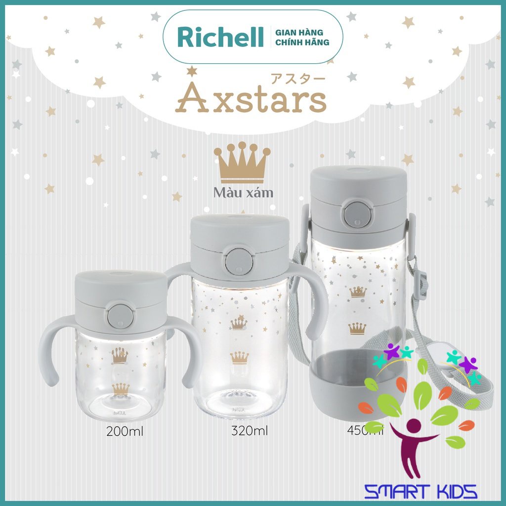 Bình uống trực tiếp AXSTARS Richell Nhật Bản chống sặc cho bé từ 8 tháng