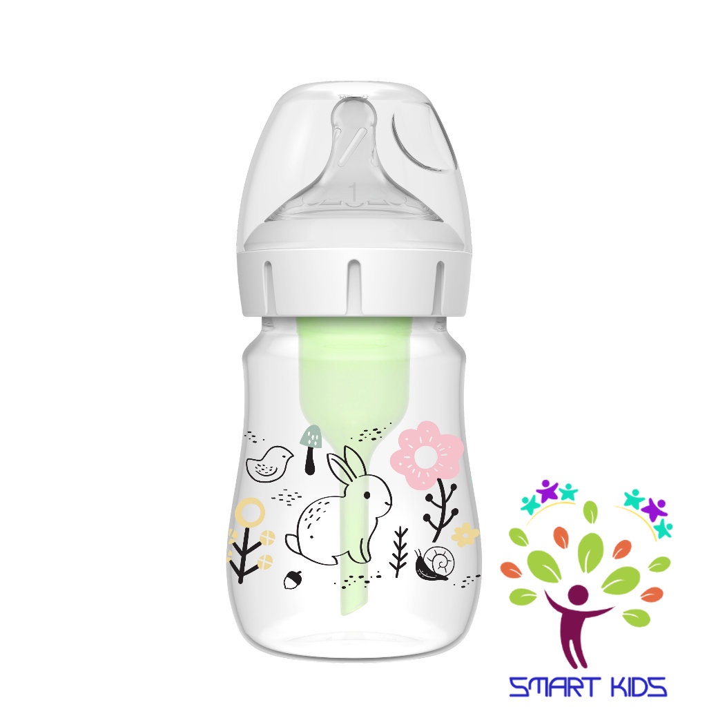 Bình sữa Dr Brown's "Option Plus" cổ rộng 150ml và 270ml nhựa  PP Option Plus in hoạ tiết