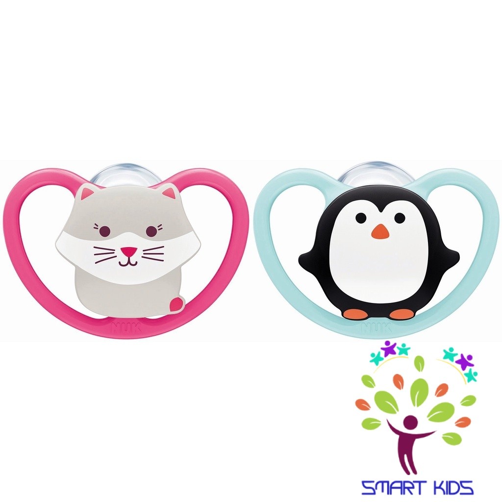 BỘ 2 TI GIẢ NUK SPACE SILICONE CHÍNH HÃNG NHẬP KHẨU ĐỨC