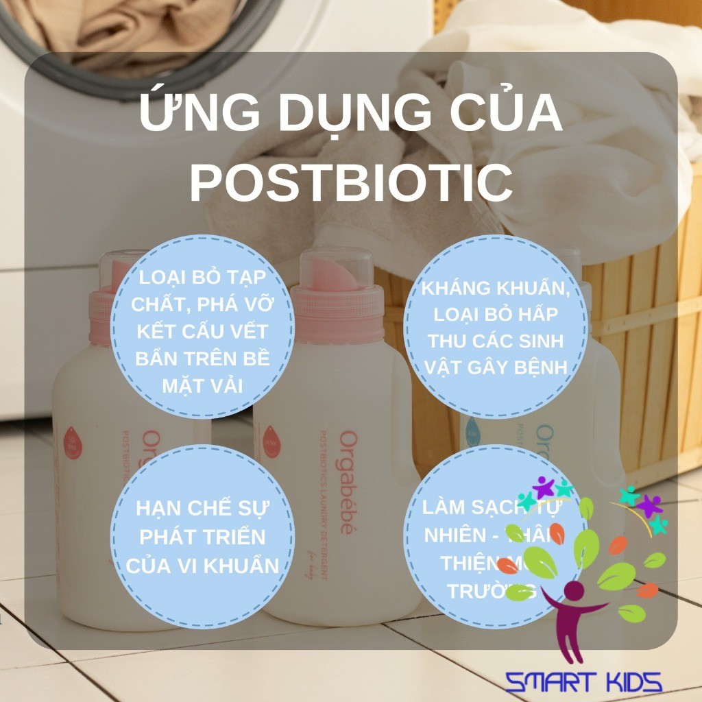 Nước Giặt Xả Orgabebe 1000ml An Toàn Thế Hệ Thứ 4 Dành Cho Làn Da Cơ địa Nhạy Cảm Nhất