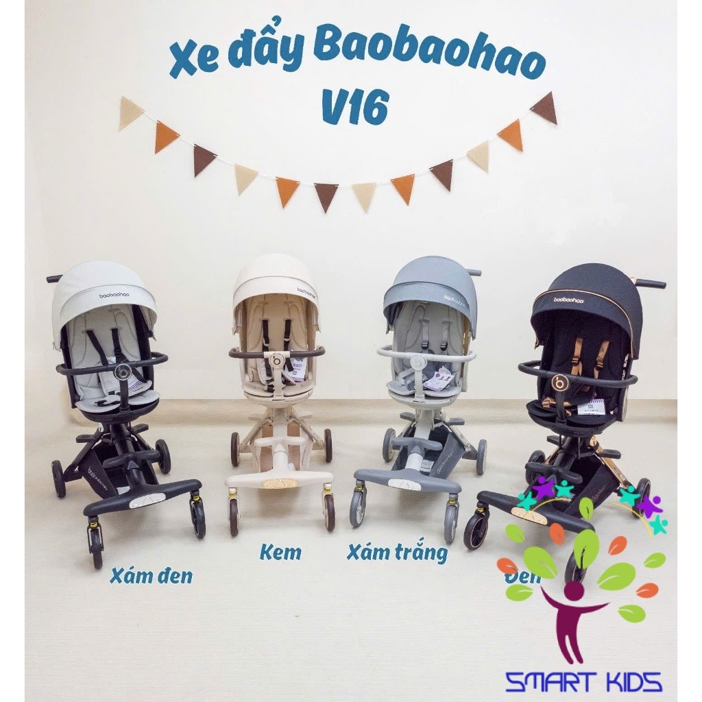 Xe đẩy 2 Chiều Gấp Gọn Baobaohao V16 Gấp Gọn Dễ Dàng Siêu Tiện Lợi