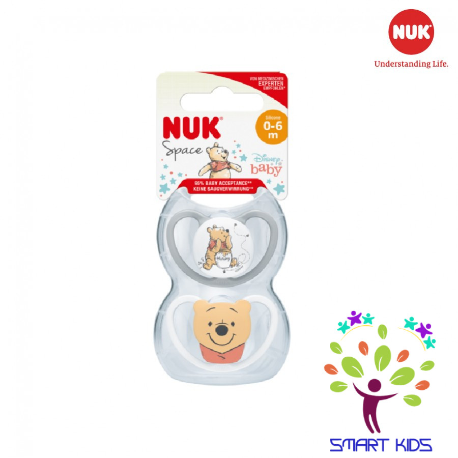 BỘ 2 TI GIẢ NUK SPACE SILICONE CHÍNH HÃNG NHẬP KHẨU ĐỨC