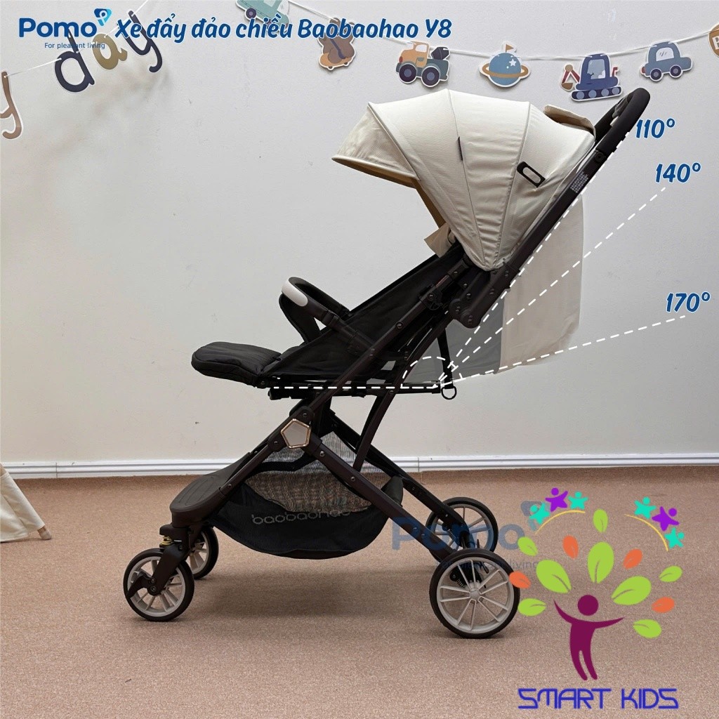 Xe đẩy 2 chiều du lịch gấp gọn BAOBAOHAO Y8