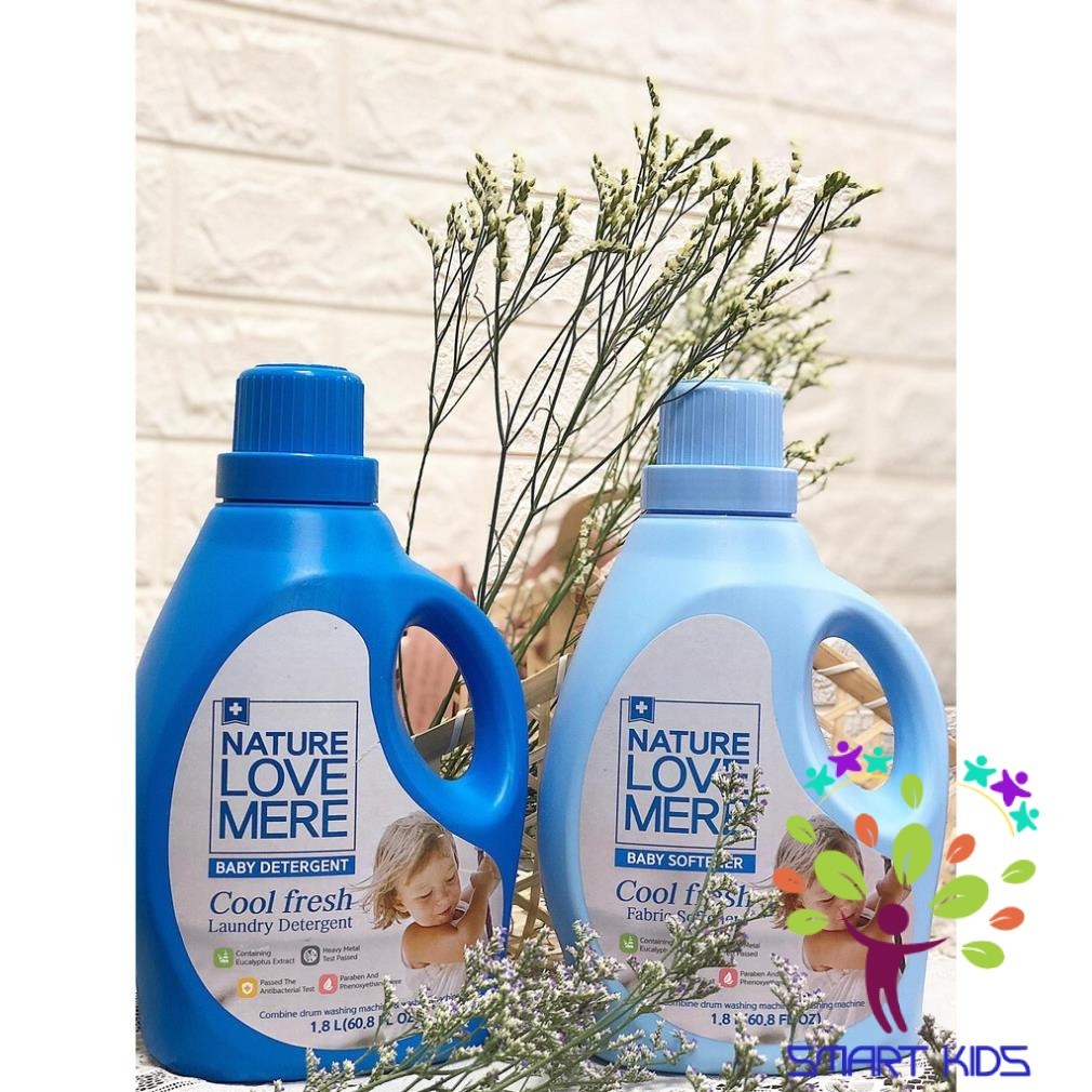 Nước giặt Nature Love Mere hương lá bạch đàn Cool Fresh chai 1.8L/ túi 1.3L
