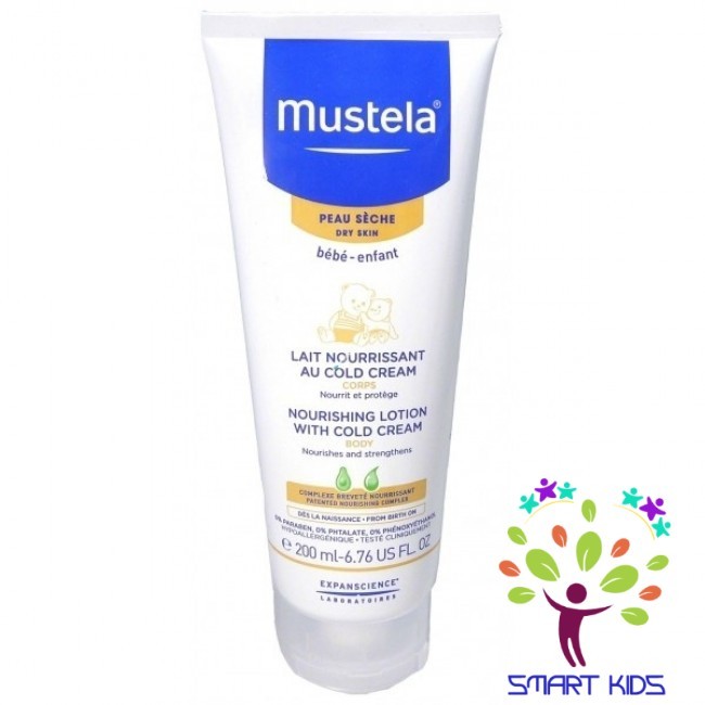 Sữa Dưỡng Da Toàn Thân Cho Trẻ Sơ Sinh, Em Bé Da Khô MUSTELA Nourishing Lotion With Cold Cream 200ml