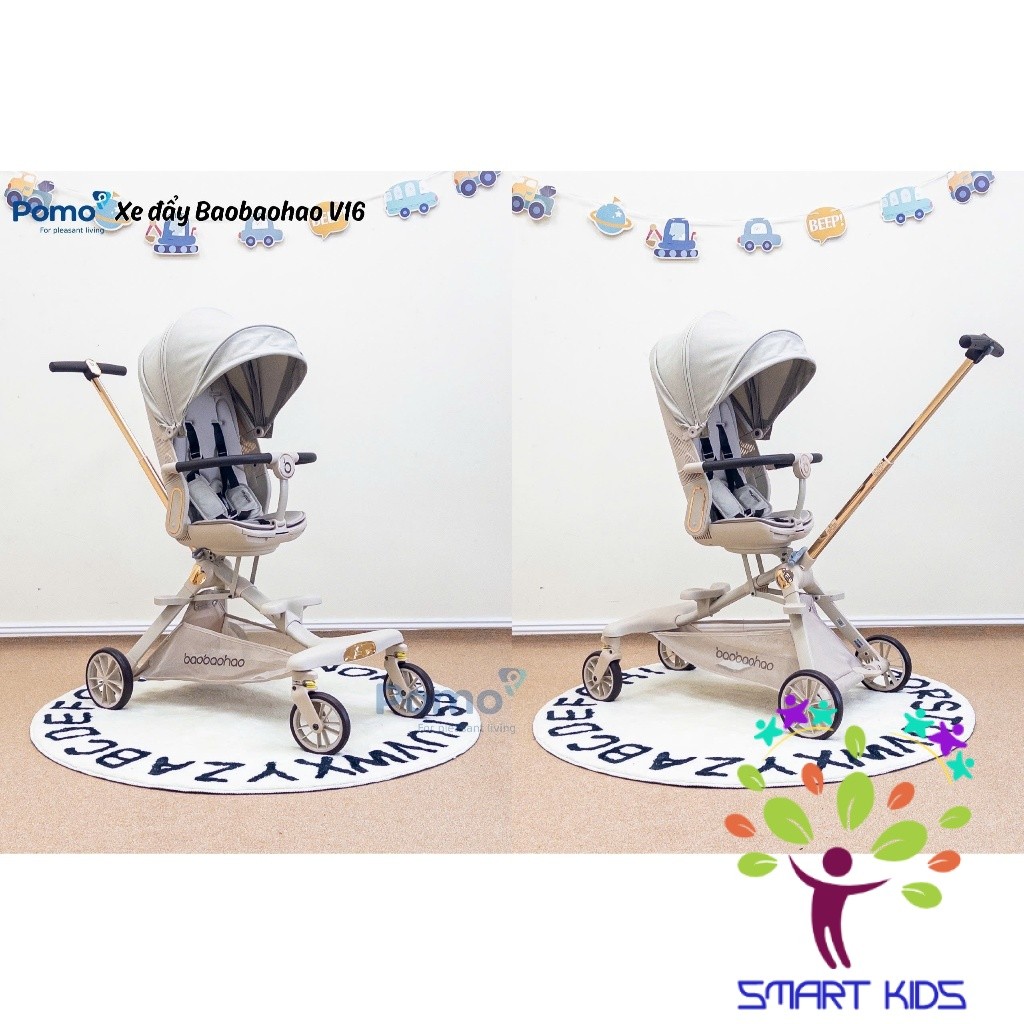 Xe đẩy 2 Chiều Gấp Gọn Baobaohao V16 Gấp Gọn Dễ Dàng Siêu Tiện Lợi