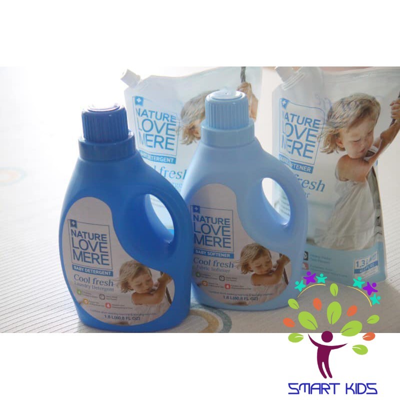 Nước giặt Nature Love Mere hương lá bạch đàn Cool Fresh chai 1.8L/ túi 1.3L