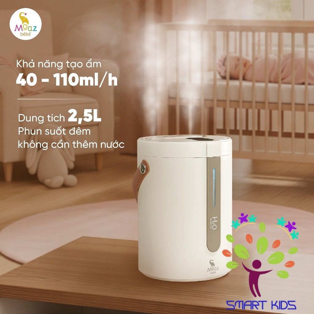 Máy phun sương tạo ẩm xách tay cho bé Moaz BéBé MB-116