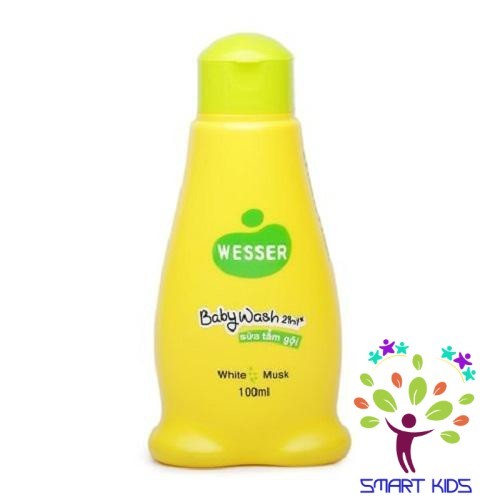 Sữa tắm gội toàn thân trẻ em Wesser 2in1 - White Musk thành phần thiên nhiên nhập khẩu Hàn Quốc (Màu xanh lá)