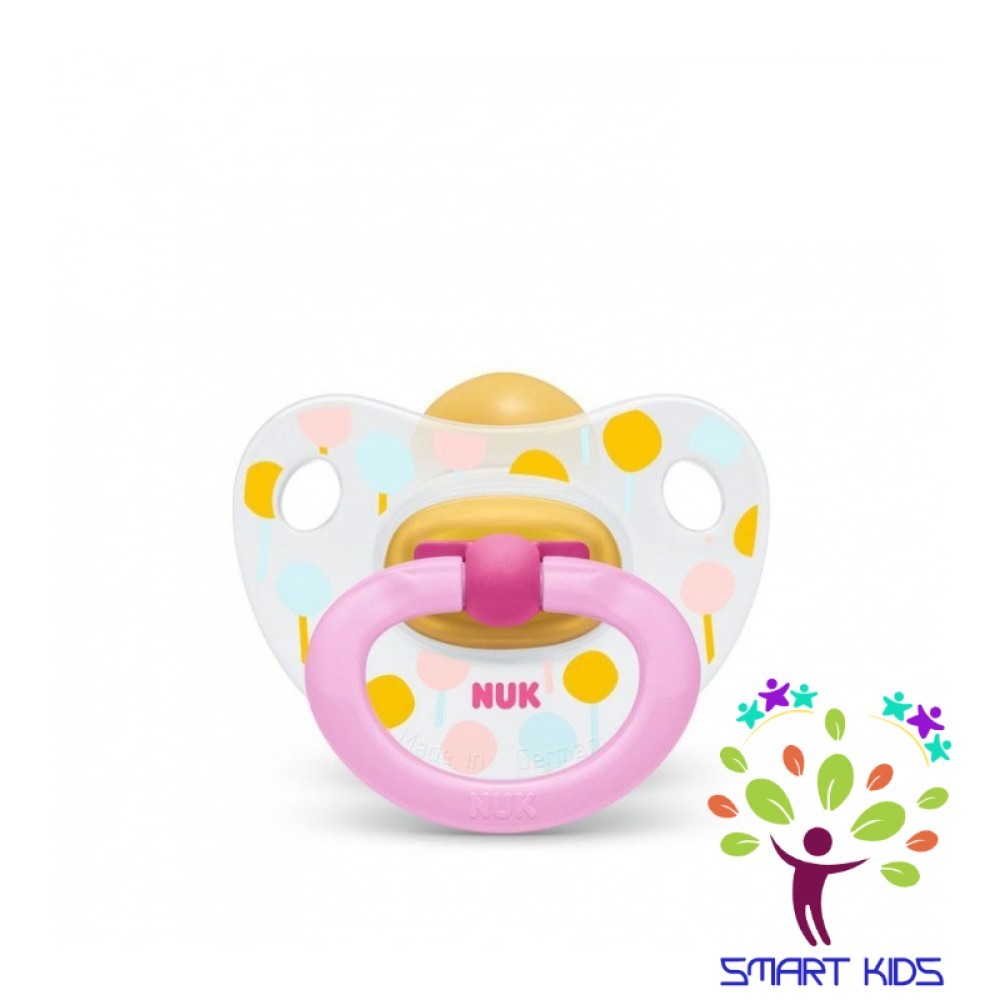 Bộ 2 ti giả NUK cao su Happykids 0-6m , 6-18m