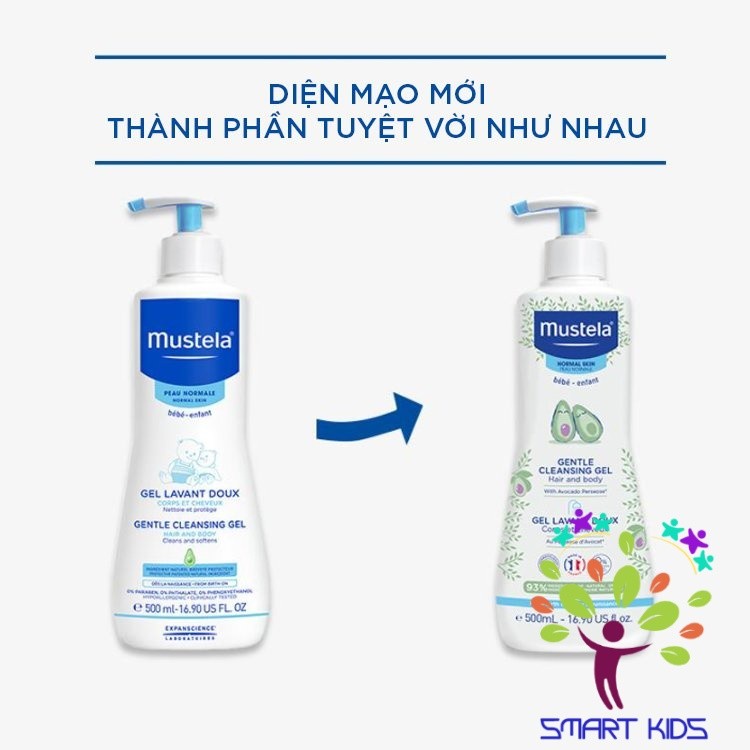 Sữa Tắm Gội Da Thường MUSTELA Gentle Cleansing Gel