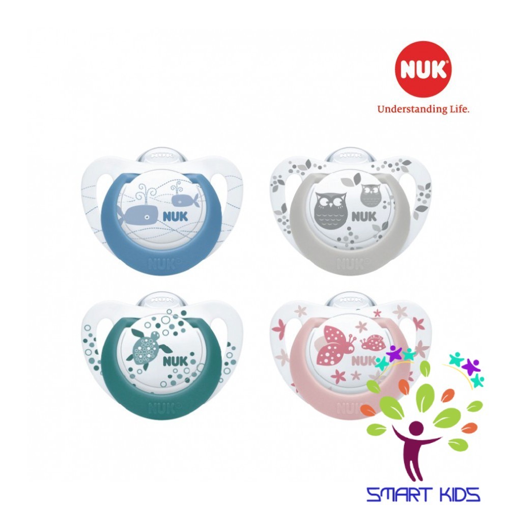 Bộ 2 ti giả NUK Genius color silicone