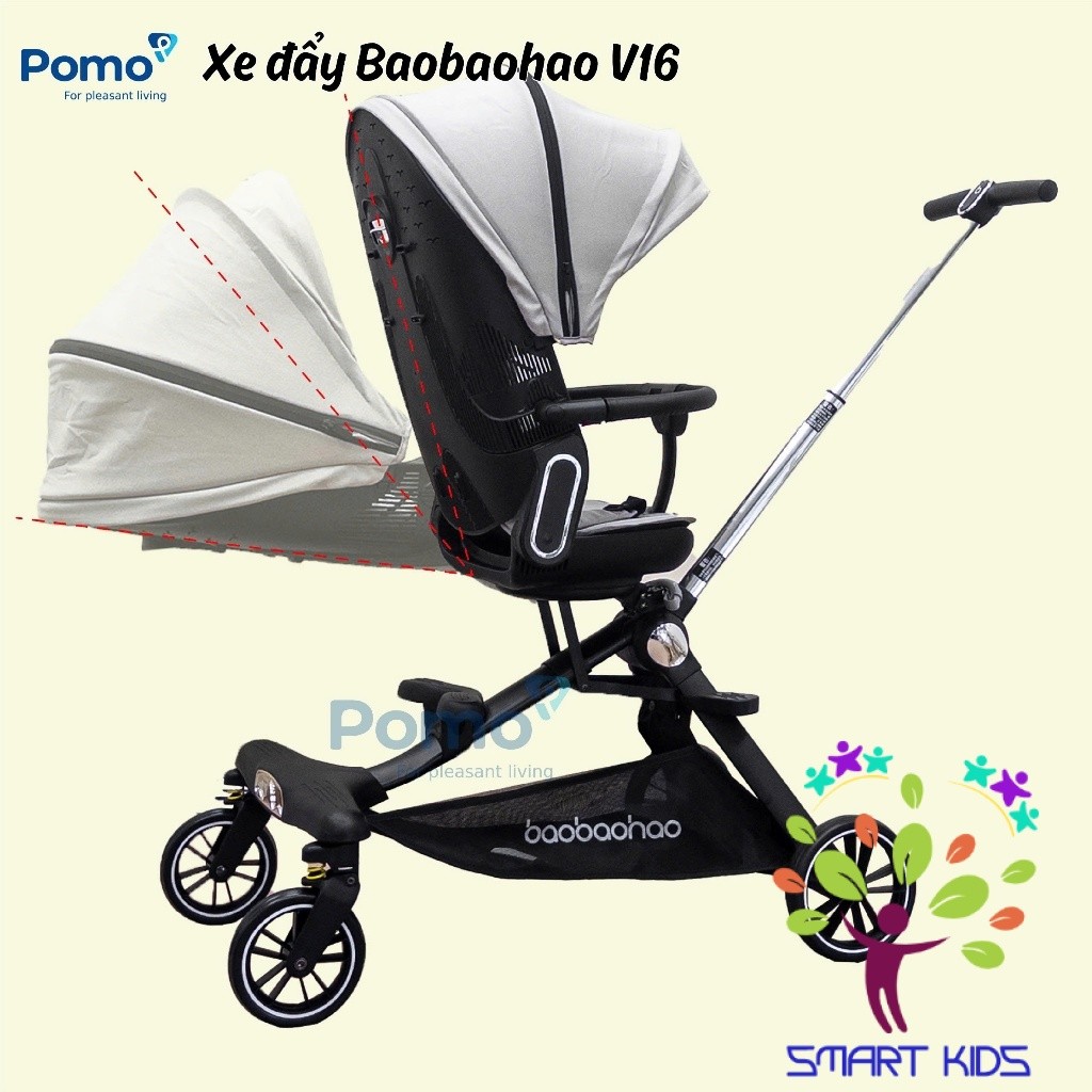 Xe đẩy 2 Chiều Gấp Gọn Baobaohao V16 Gấp Gọn Dễ Dàng Siêu Tiện Lợi
