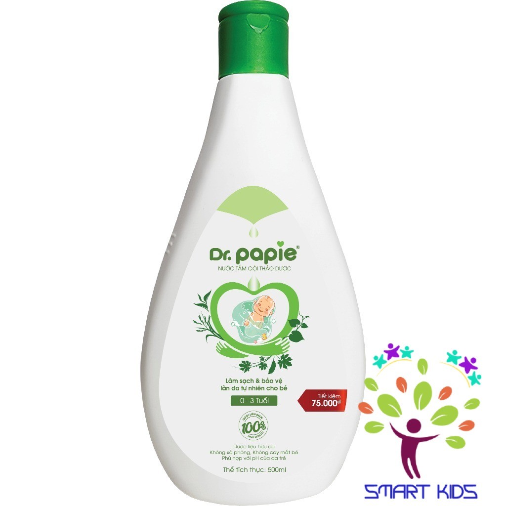 Nước Tắm Thảo Dược Dr Papie Cho Bé Giúp Ngăn Ngừa Và Giảm Các Vấn Đề Về Da
