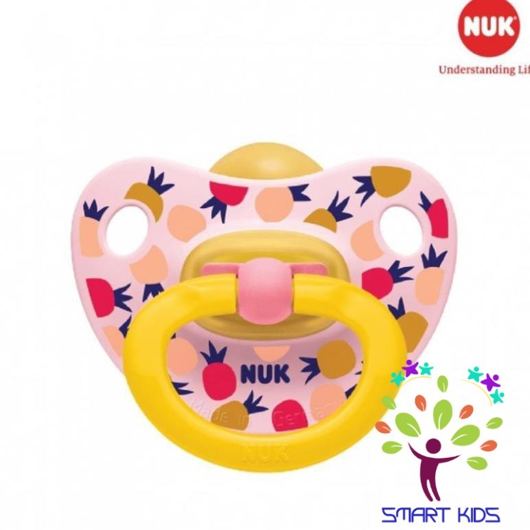 Bộ 2 ti giả NUK cao su Happykids 0-6m , 6-18m