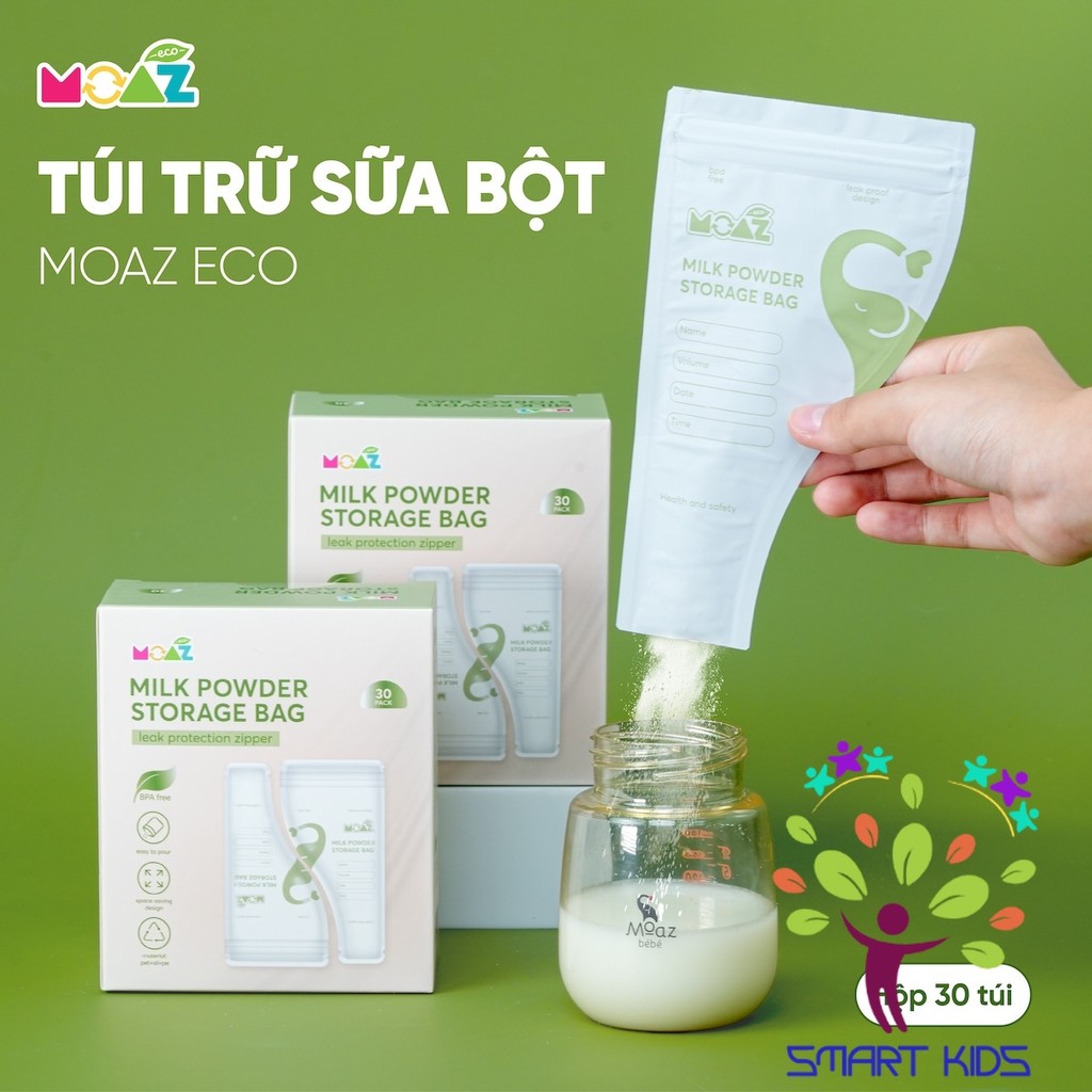 Túi Trữ Sữa Bột Moaz Eco Sản Phẩm Mới Của Moaz Bebe Hộp 30c