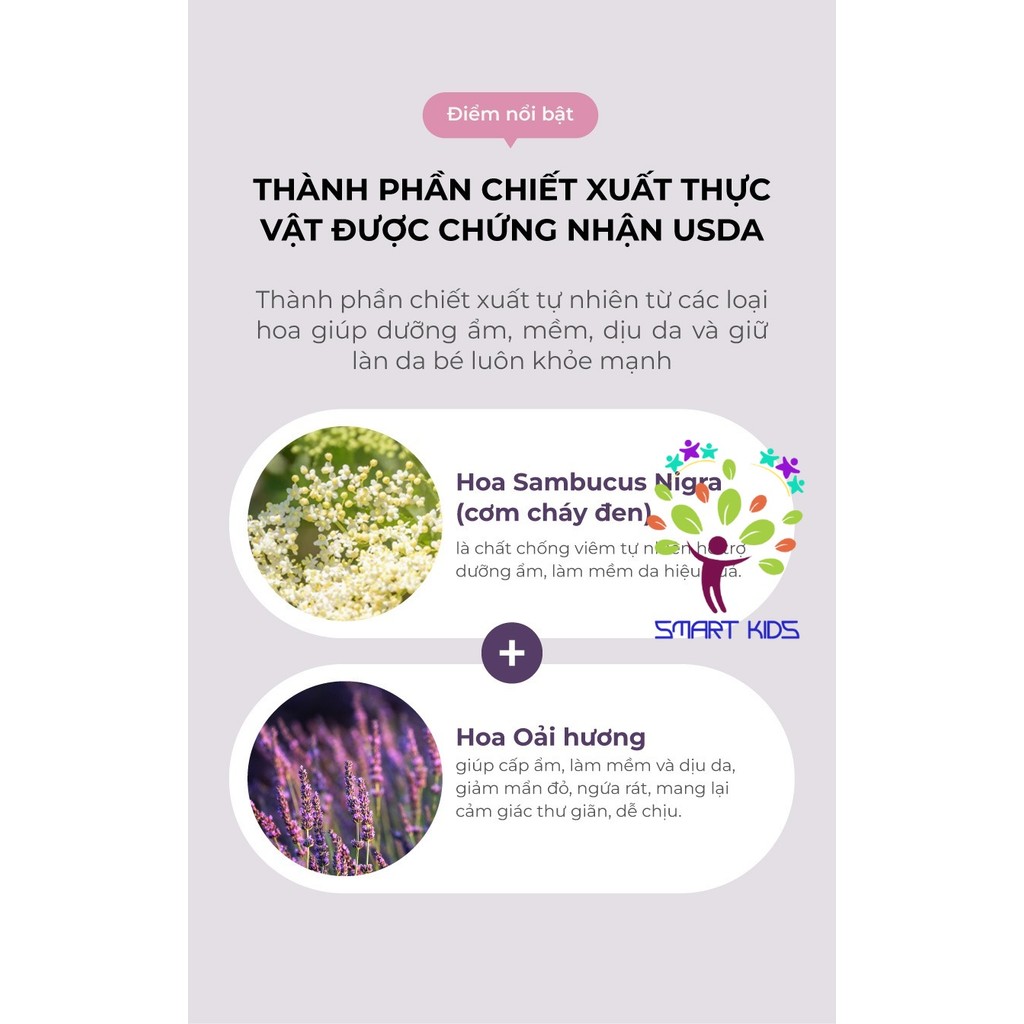 Khăn ướt thuần chay vân nổi K-Mom Lalapopo Hàn Quốc (20c)