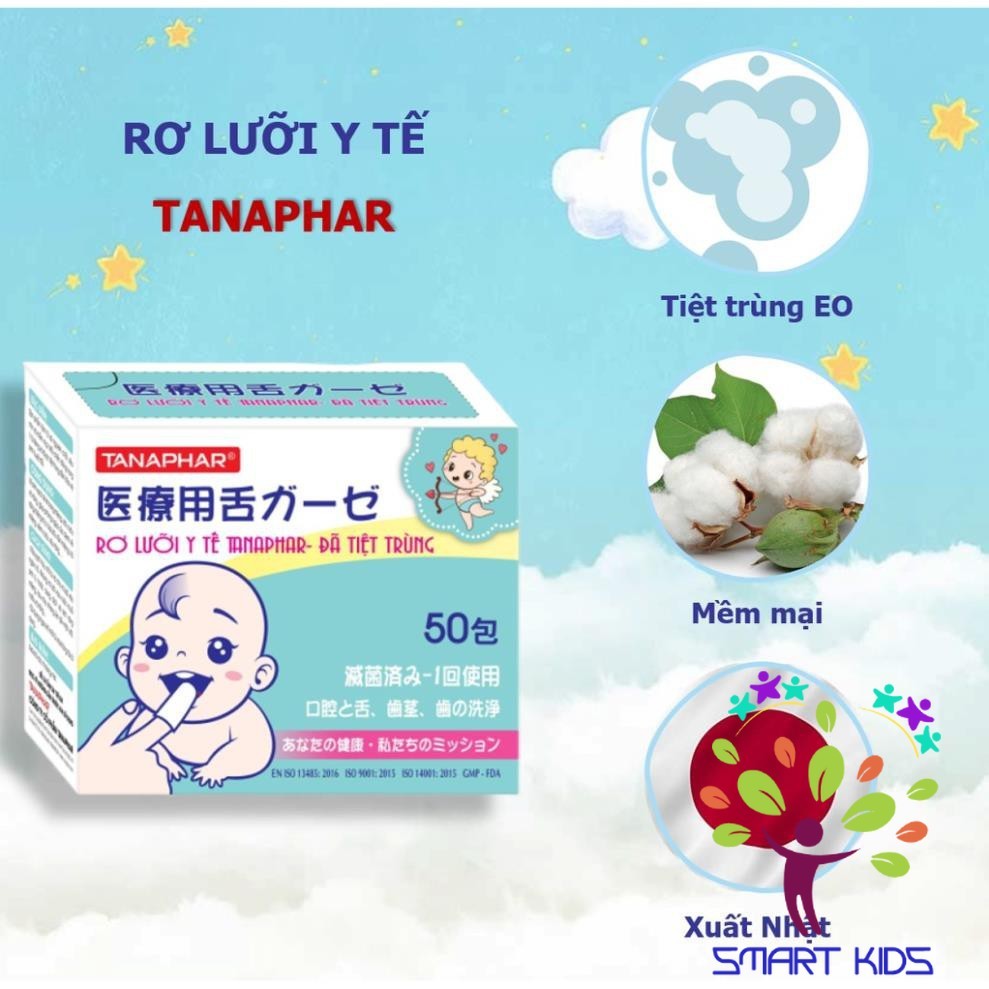 Rơ Lưỡi Y Tế Tanaphar Đã Tiệt Trùng Hộp 50 Chiếc - Hàng Xuất Nhật