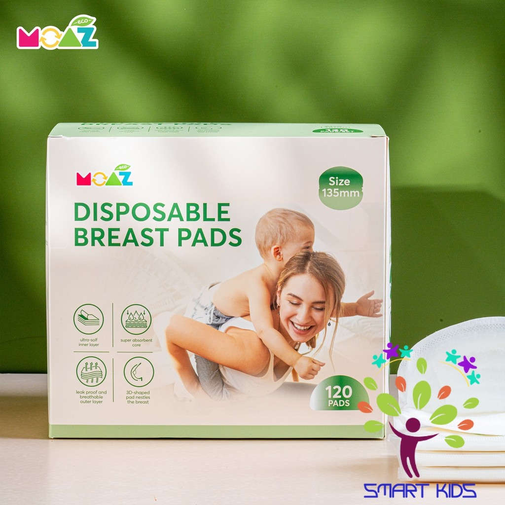 MIẾNG LÓT THẤM SỮA MOAZ ECO Hộp 60 Cái Và 120 Cái Sản Phẩm Mới Của Moaz Bebe
