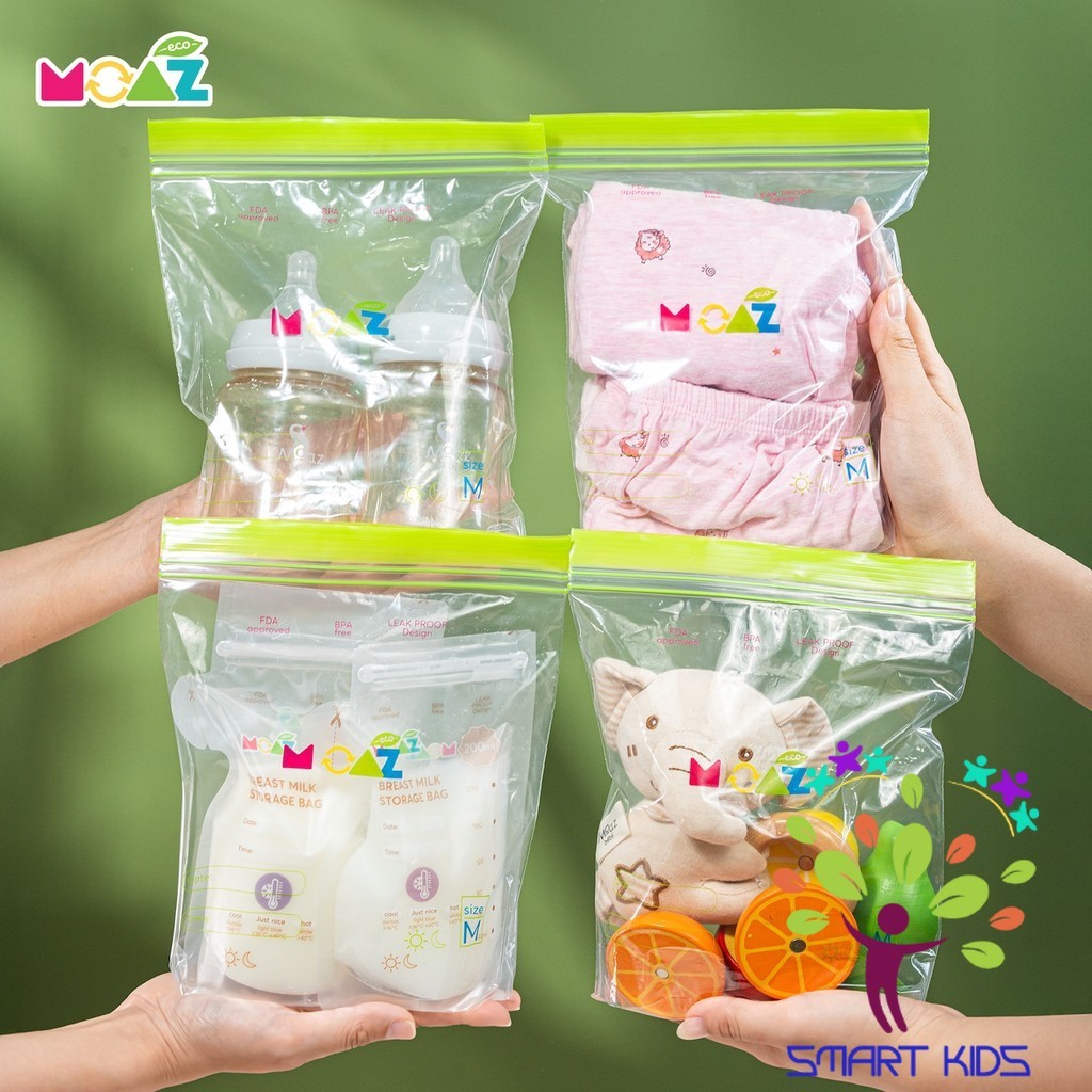 TÚI ZIP ĐA NĂNG MOAZ ECO Hộp 20 Cái Sản Phẩm Mơi Của Moaz Bebe