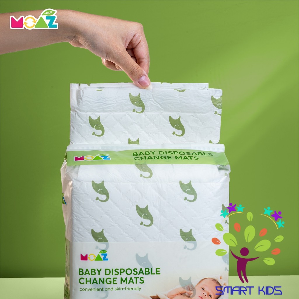 MIẾNG LÓT VỆ SINH MOAZ ECO Túi 10 Miếng Sản Phẩm Mới Của Moaz Bebe