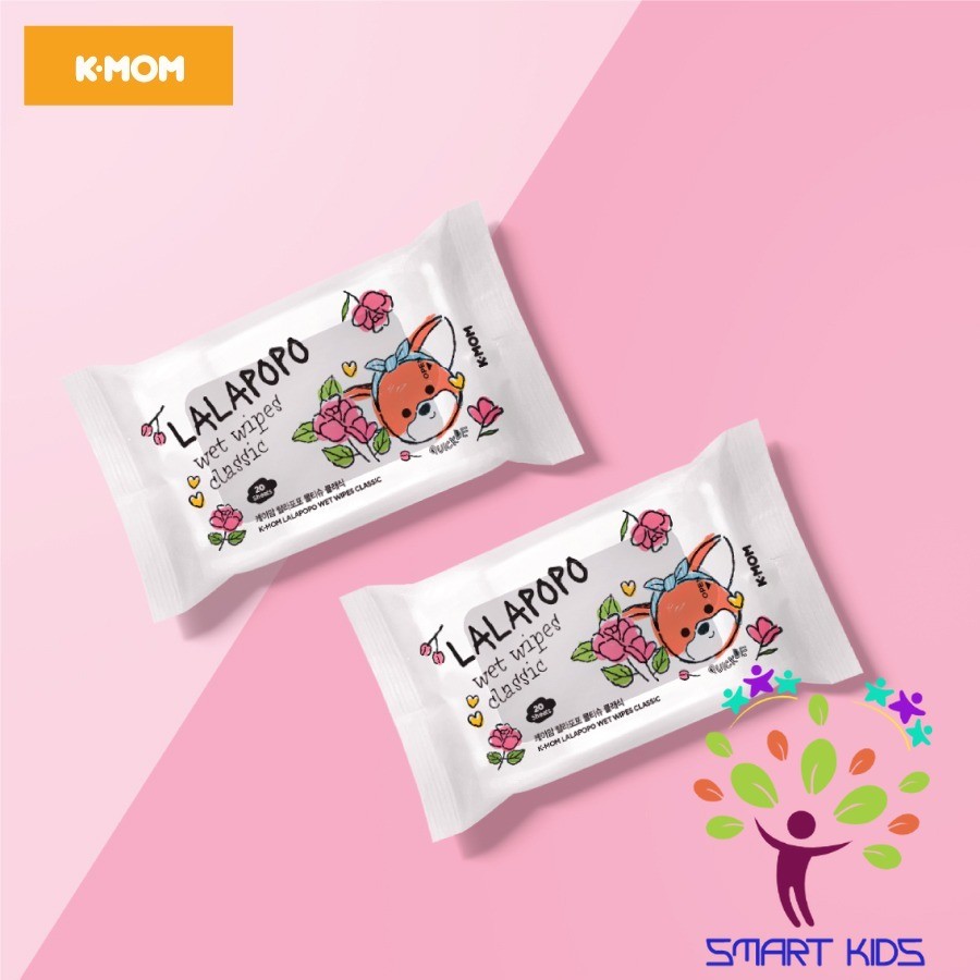 Khăn ướt Thuần Chay K-Mom Lalapopo Hàn Quốc (20c)