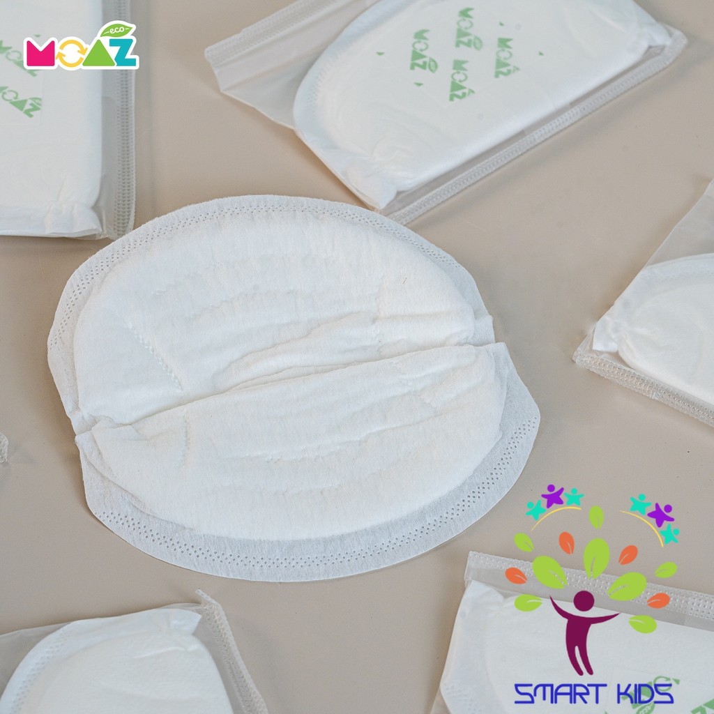 MIẾNG LÓT THẤM SỮA MOAZ ECO Hộp 60 Cái Và 120 Cái Sản Phẩm Mới Của Moaz Bebe