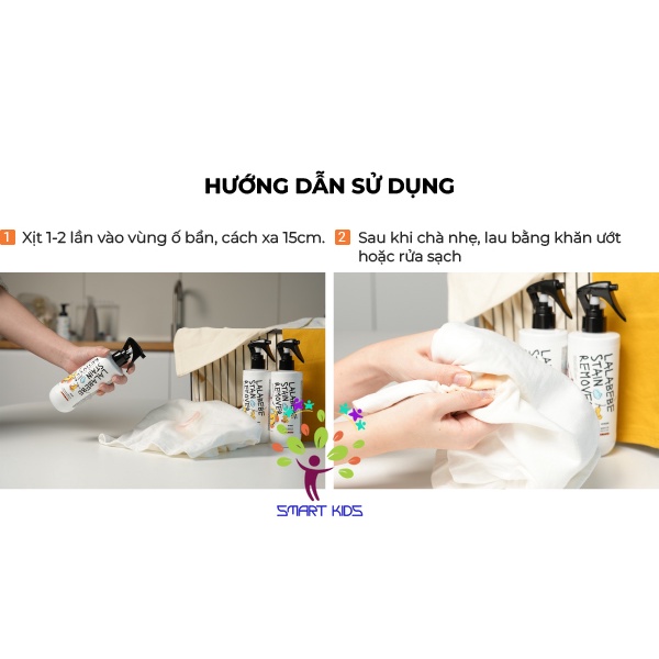 Nước Xịt Tẩy Vết Bẩn Thuần Chay Lalapopo K-mom Hàn Quốc Hương Quả Mâm Xôi 280ml