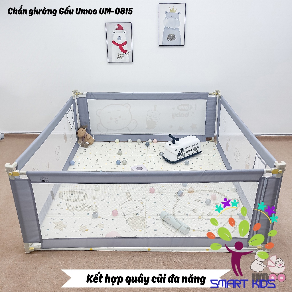 [Mã SMKB177 giảm 12% đơn 350k] Thanh Chắn Giường Gấu Umoo UM-0815 Bản Nâng Cấp (đọc Kỹ Phân Loại ở Mô Tả)
