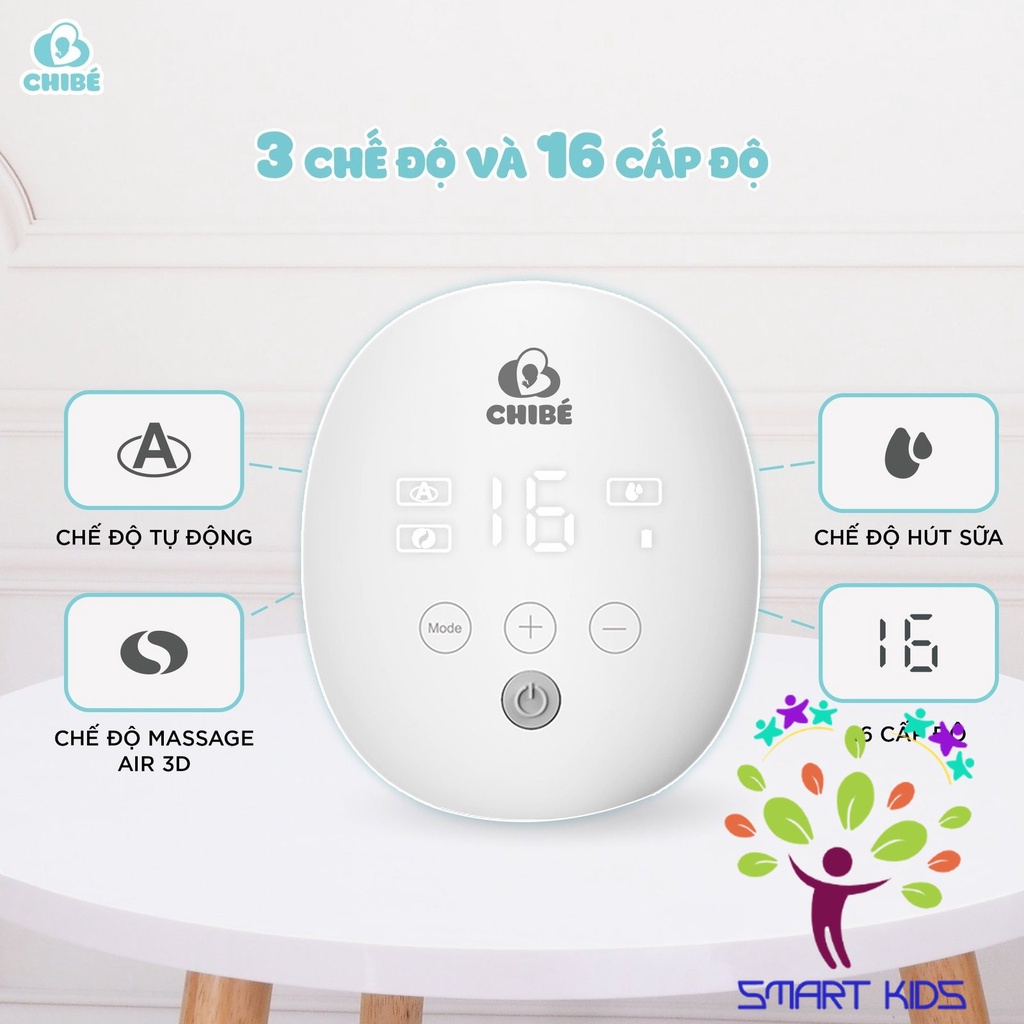 Máy hút sữa điện đôi rảnh tay CHIBÉ CB010