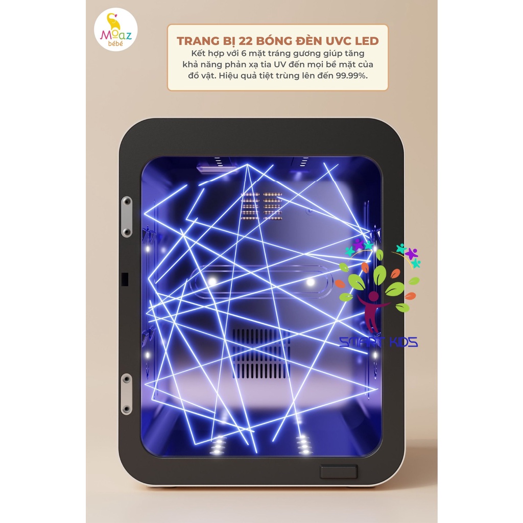 Máy tiệt trùng và sấy khô bình sữa uvc – ion Moaz BéBé MB-082